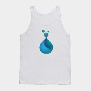 Water Drop Illustration Tank Top